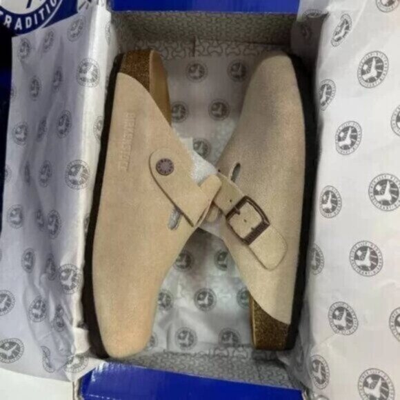 Birkenstock Boston Suede Leather - Taupe Women - Picture 3 of 8